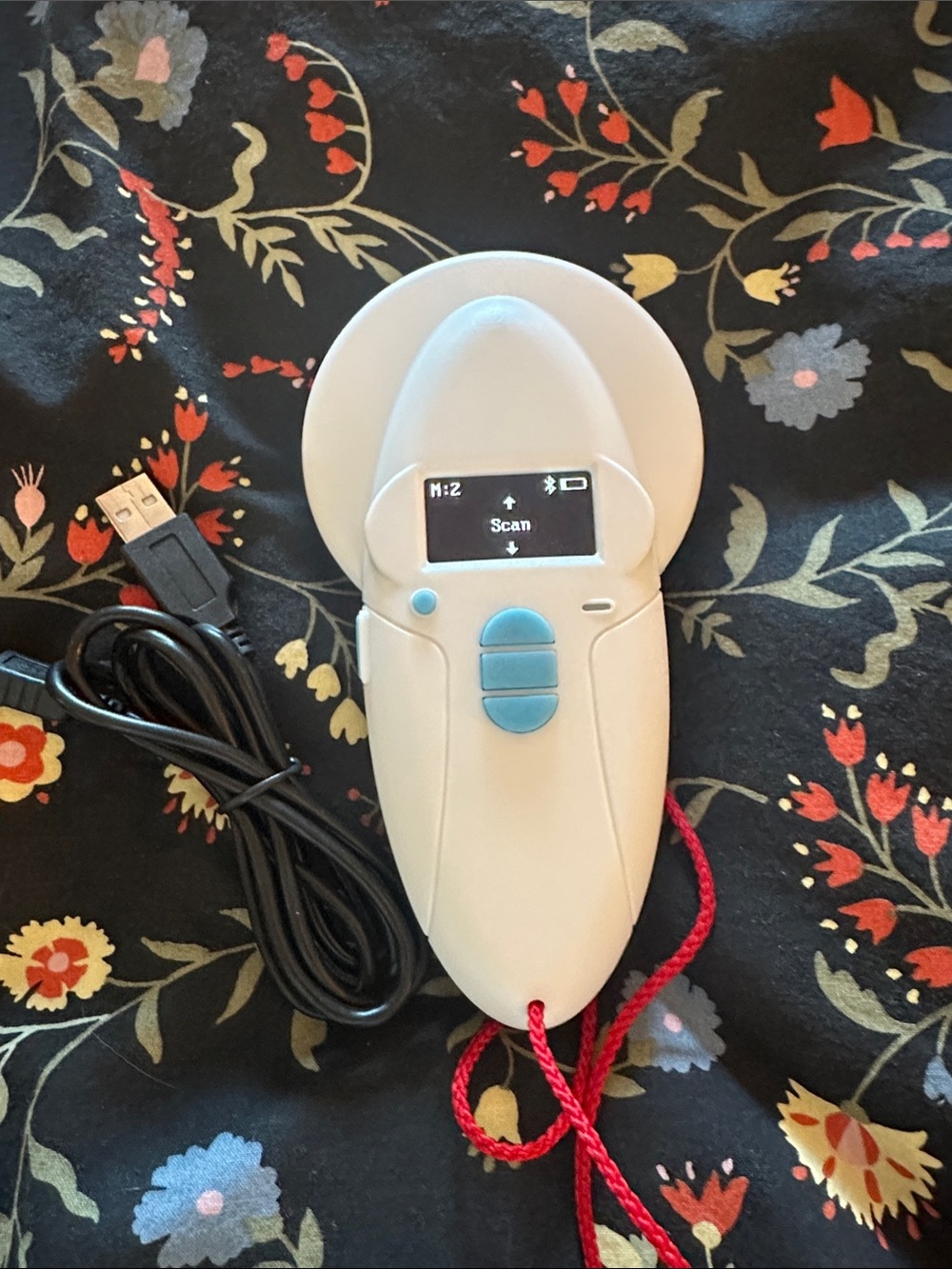 Digital Handheld Scanner - White with Blue Buttons